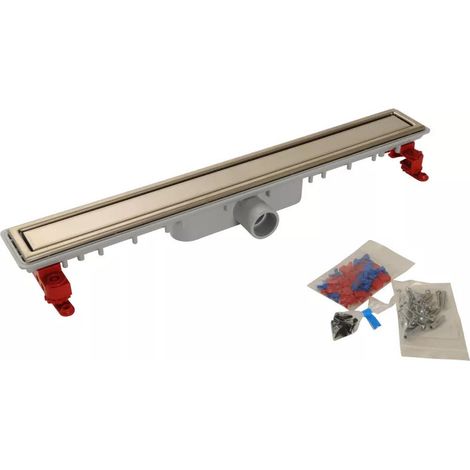 [SICANFH70R] Caniveau de douche Nicoll Docia SICANFH70R 690x95mm D40mm sans natte (1/5)