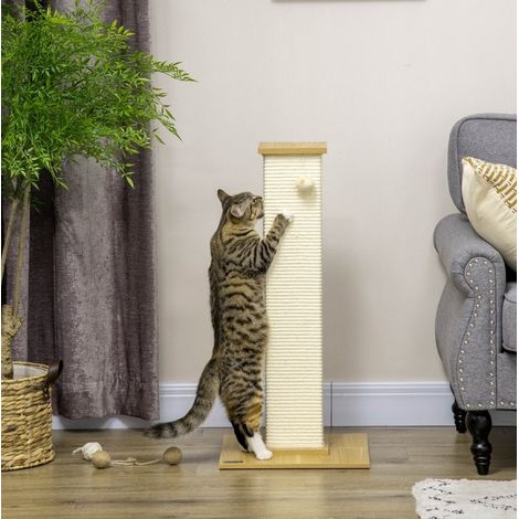 Albero tiragraffi con gioco, 38 x 38 x 80 cm, in sisal, beige e naturale HAVRYA (1/5)