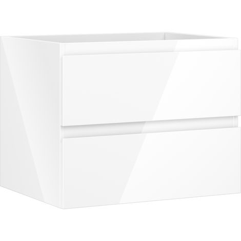 Mexen Orio mobile da bagno sotto lavabo 60 cm, 2 cassetti, bianco lucido - 91A10-06047-2-BFF00 (1/5)