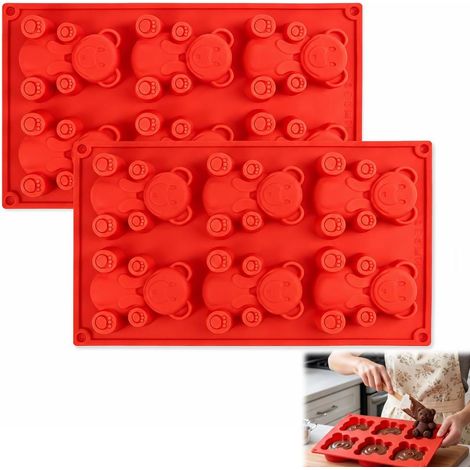 CupcakesGelées et Savons Flexible Lot de 2 Moules en Silicone 6 Cavités (1/5)