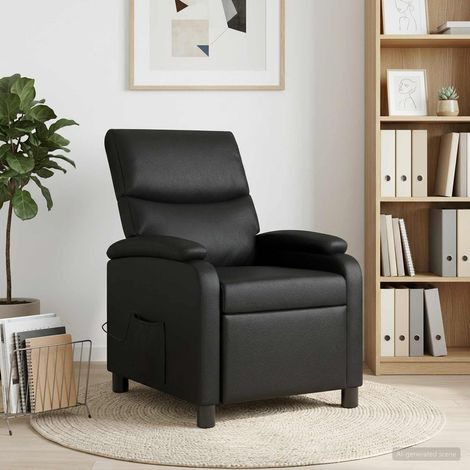vidaXL Fauteuil de massage inclinable Noir Simili cuir (1/5)