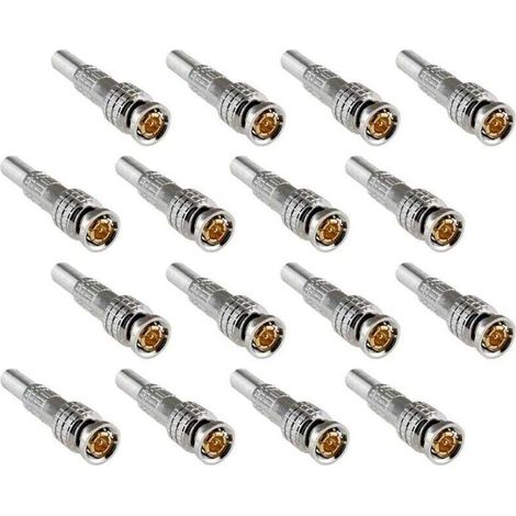CONNECTEUR A VIS BNC POUR CABLE COAXIAL DE SURVEILLANCE VIDEO 16 PIECES (1/5)