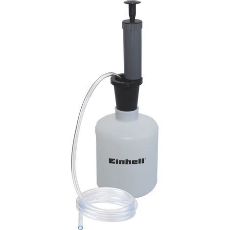 Original Einhell Öl- und Benzinabsaugpumpe (zum Abpumpen von Benzin und Öl aus Tanks und Fässern, 1,6 Liter Behälter, 1,3 m Schlauch (1/2)