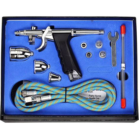 Kit de pistola pulverizadora de pintura profesional modelo 116B – Doble acción DA – con boquilla (1/5)