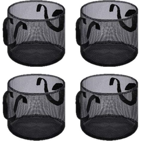 Lot de 4 paniers pour plantes aquatiques bassin, conteneurs culture submersibles en PVC robuste (1/4)