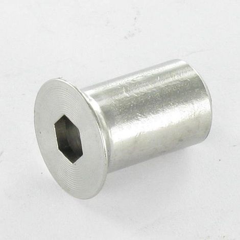 Vis Express – Ecrou relieur tête fraisée TF M8 – Diamètre tête 14mm – Diamètre corps 10mm – Longueur totale 17mm – 1 pièce en inox