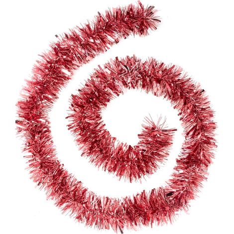 Ghirlanda di natale lucida opaca 100 x 6 x 2 m rosa - Atmosphera créateur d'intérieur