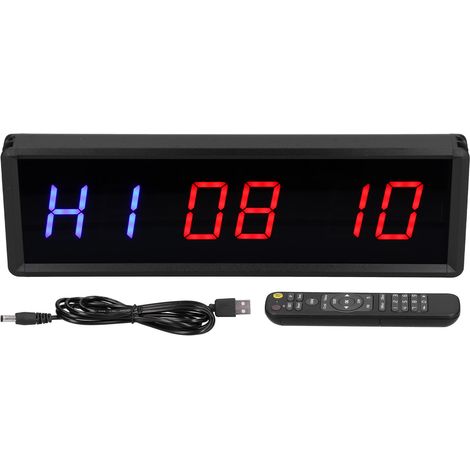 Minuteur d'intervalles LED, chronomètre de compte à rebours/compte à rebours pour l'entraînement en salle de sport et le fitness (1/5)