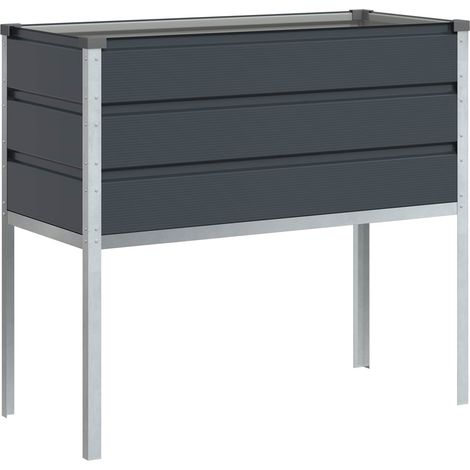 Jardinière Anthracite 100 x 45 x 90 cm Acier galvanisé vidaXL (1/5)