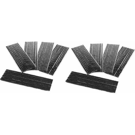 100 pièces bandes de réparation de pneus en caoutchouc Tubeless cordes de crevaison pour voiture moto noir 200X3.5mm (1/5)