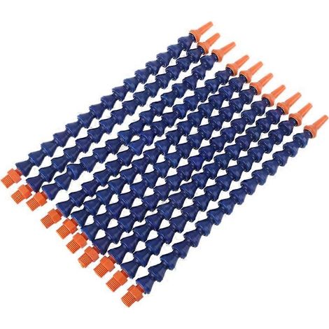 10 buses rondes, tuyau de refroidissement d'huile flexible 1/4 PT, bleu et orange. (1/5)