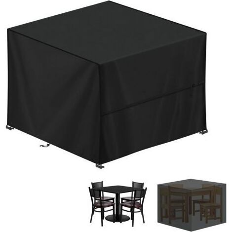 Housse Salon de Jardin Exterieur, Housse Table de Jardin, 210D Tissu Oxford Bâche Table Jardin, Housse Protection Table Jardin, Imperméable Housses pour Table de Jardin, Carré, 100x100x85cm (1/5)