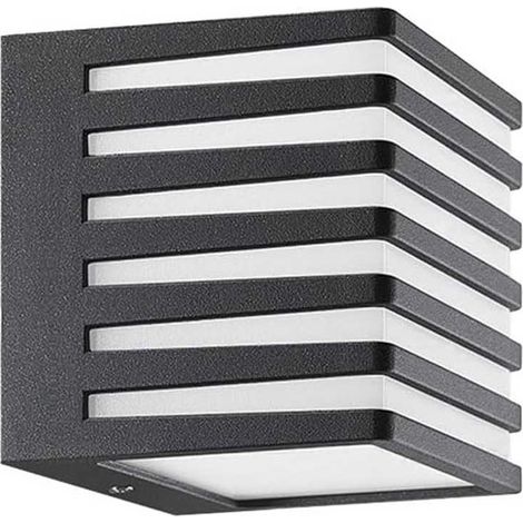 Applique da muro per esterno a led 10 watt lampada decorativa a strisce cubo nero da parete per facciata balcone terrazzo IP54 (1/5)