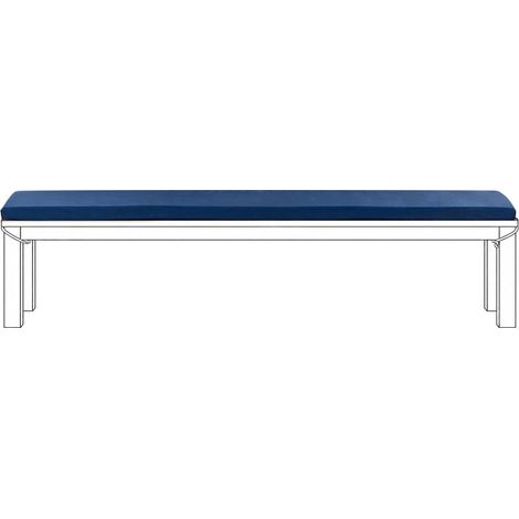 Bench Seat Pad Cushion Blue Solid Colour String Ties UV Resistant Set Pad MONSANO (1/5)