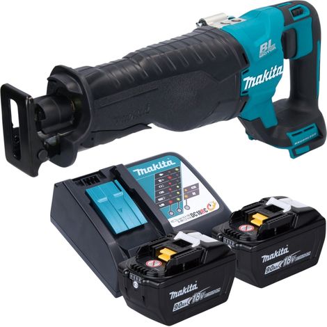 Sierra recíproca a batería Makita DJR 187 Z, sierra de sable, 18 V sin escobillas + 2 baterías de 9,0 Ah + cargador (1/5)