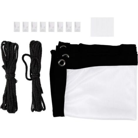 Écran de Projection de rideau de projecteur en Polyester blanc doux, épais et Portable, sans plis, 16:9 (40 pouces)