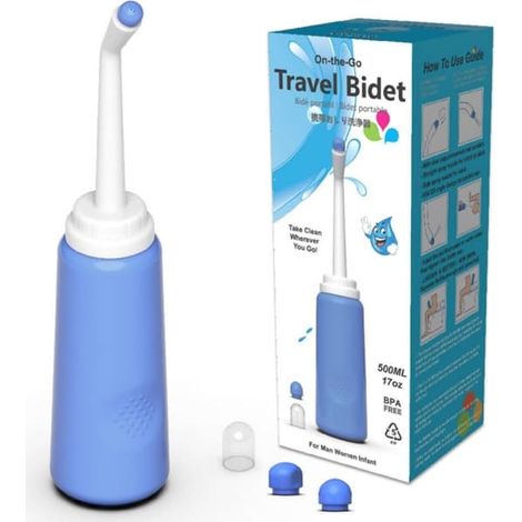 Bidet portable 500 ml, spray de toilette personnel de voyage à main (1/4)