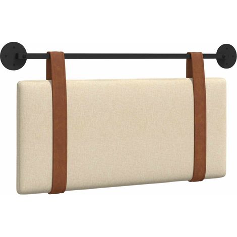 Hanging Headboard Cream Antique PU vidaXL