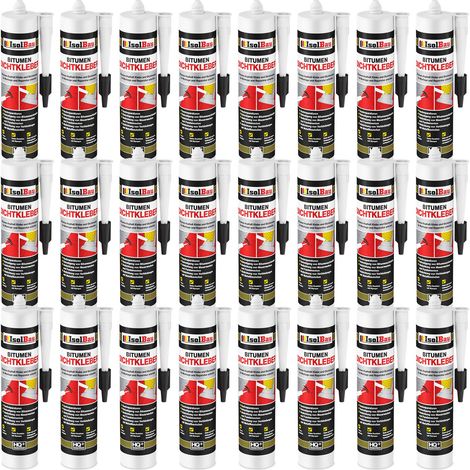Bitumenkleber 24 x 310 ml Dachdichtstoff Bitumen Dichtmasse Schindelkleber (1/2)