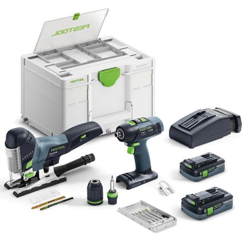 FESTOOL T 18+3/PSC 420 HPC I-SET SET DE MONTAJE A BATERÍA
