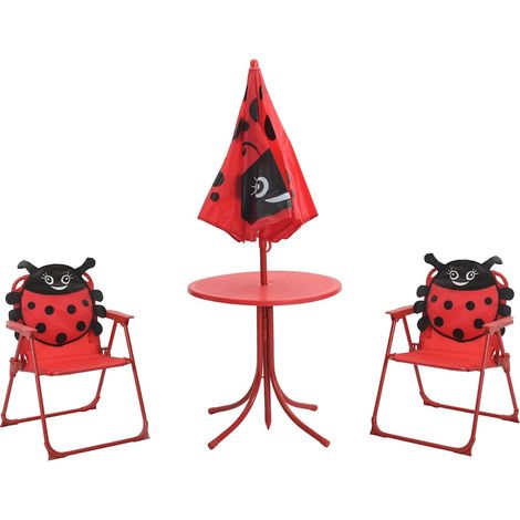 Maison Exclusive - Set mesa y sillas de jardín infantil 3 pzas co (1/5)