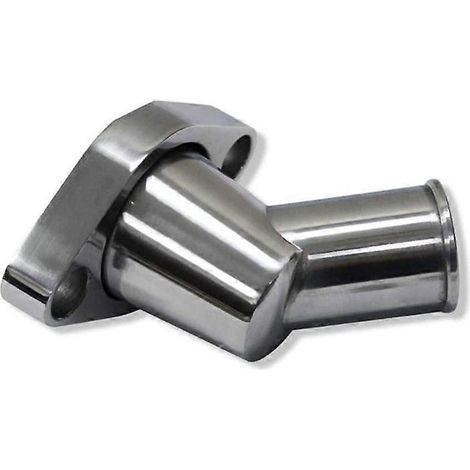 Thermostatgehäuse für Small Block Chevy (SBC/BBC) mit poliertem Wassereinfüllstutzen, 45°-Schwenkgelenk, für Chevy 327, 350, 396, 454 und 502, Silber (1/5)
