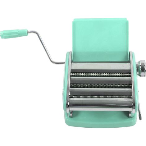 3-Klingen-Saugbecher – Kompakte, multifunktionale manuelle Nudel- und Raviolipresse, Haushalts-Nudelmaschine, extra robust, mintgrün