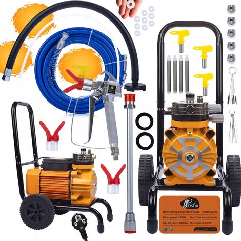 Rosfix Strong Orange Storm SOS03 Lackiereinheit 3500 W 22 MPA 18 l/min Set mit Lackierzubehör (1/5)