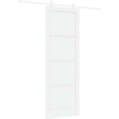 Maison Exclusive - Schiebetür Weiß 83 x 232 cm Massives Kiefernho