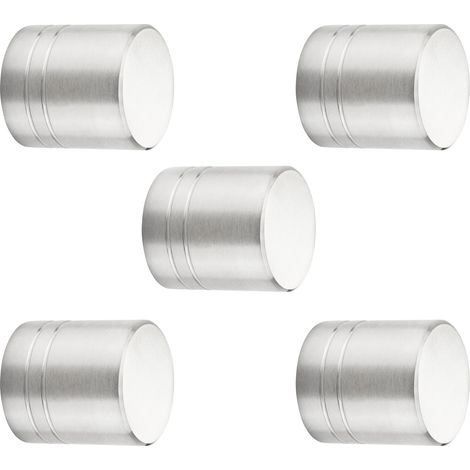 5er Pack - Möbelknopf EK06 Ø 18 mm Edelstahl gebürstet Möbelknauf von SOTECH