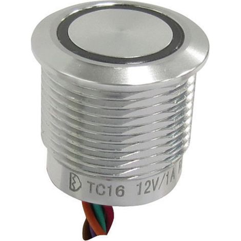 Bouton-poussoir Capacitif RS PRO, 24V c.c., Illuminé RGB, IP68 ( Prix pour Paquet de 1 )