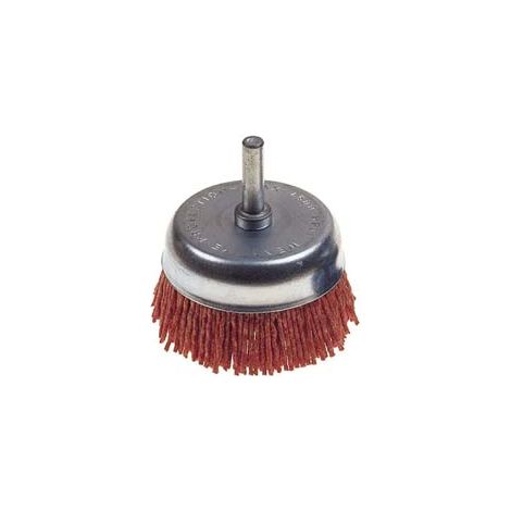 SPAZZOLA A TAZZA IN NYLON ABRASIVO ARANCIO- - ø mm.70 PG 497.35 - 1 blister PG