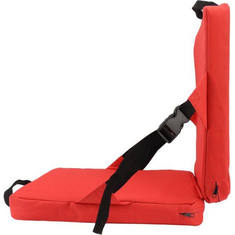 Coussin De Chaise D'extérieur - Tissu Oxford - Pliable - 28x35x8 Cm - Rouge - 1 Pièce (1/4)