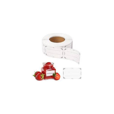 600 Etiquettes Autocollantes Bocaux,Autocollants Étiquettes Vierge,Etiquettes Autocollantes,Étiquettes Autocollantes Vierges Pour Bouteille,pour Bocaux,Enveloppe,Épices,Baking,Peut Écrire (3 x (1/5)