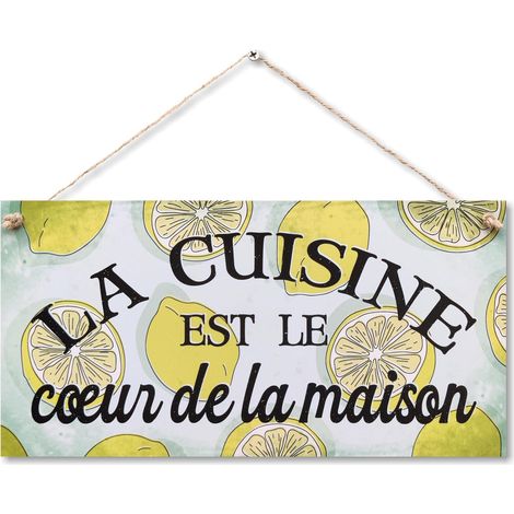 La cuisine est le nouveauté décor drôle décorations art mural pour la cuisine décoration de la maison ornements décoratifs à suspendre 15 x 30 cm (1/5)