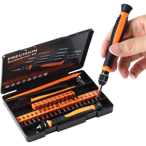Kit de tournevis reglage carburateur 40 tournevis de précision incluant Torx T1 à T15 TR5 à TR10 Triwing Y00 Pentalobe P2 P5 plats 1.0 2.0 compatible avec PS4 Xbox Switch MacBook PC lunettes et montre