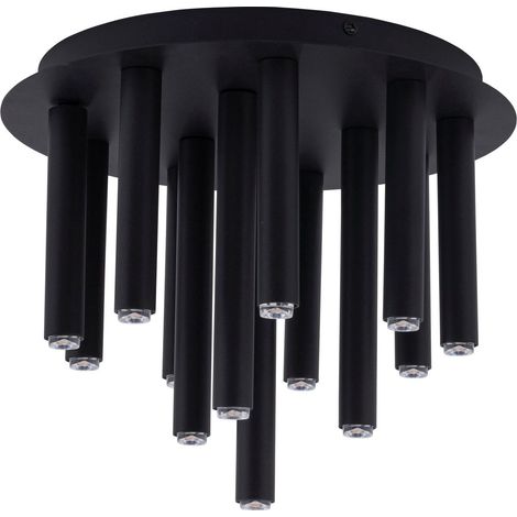 Deckenlampe Schwarz Metall Loft Design Ø34cm (1/2)
