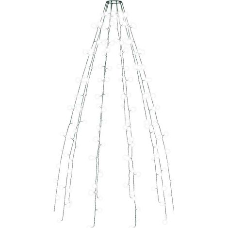 Red de luces de árbol de Navidad 150 LEDs blanco frío 150 cm vidaXL (1/5)
