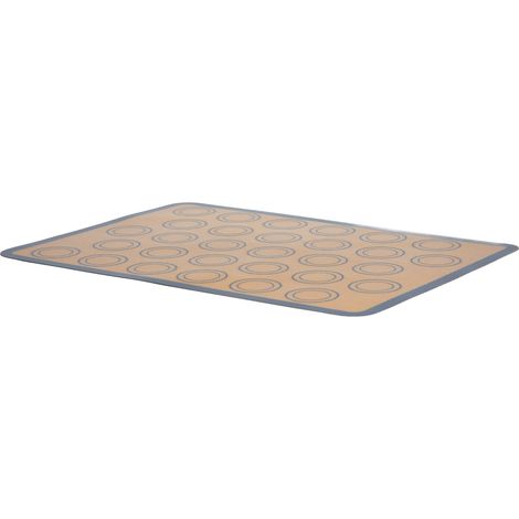 Backmatte aus lebensmittelechtem Silikon und Glasfaser, antihaftbeschichtet und hitzebeständig, ideal für Gebäck, Pizza und Brot. (1/5)