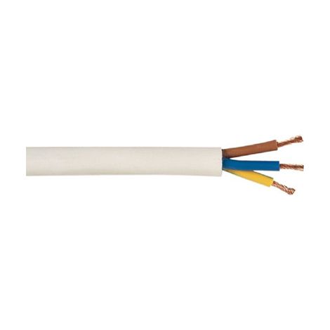 Rollo de 100 metros manguera blanca 3x1,5mm² 450/750V (1/2)