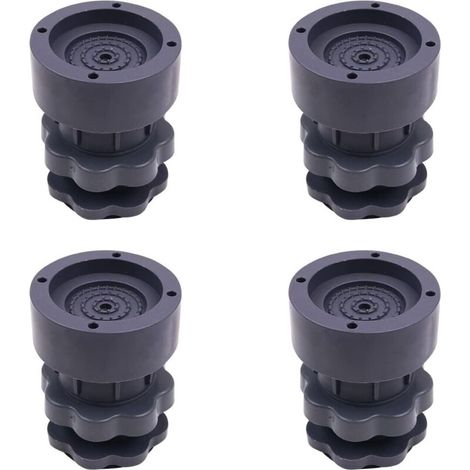 4-teiliges Set universeller, verstellbarer Gummidämpfer für Waschmaschinen, Trockner und Kühlschränke