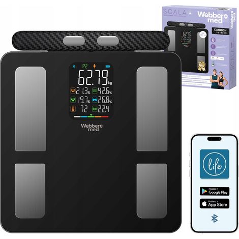 Bilancia analitica da bagno 15 parametri Apple Health, Google Fit, IF2825A (1/5)