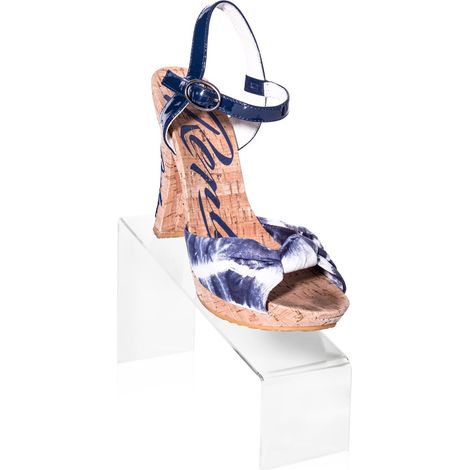 Support de marchandises comme pont décoratif, présentoir à chaussures (incliné) en PLEXIGLAS (22.0 x 7.0 x 12.0 cm) Présentoir, présentoir de vente en verre acrylique (1/3)