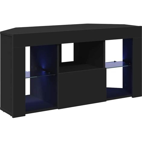 Maison Exclusive - Eck-LED-TV-Schrank Schwarz 100 x 40 x 50 cm Ho (1/5)