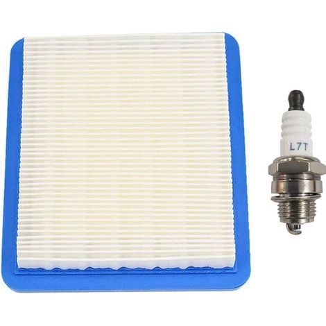 Filtre à Air et Bougie D'allumage pour Tondeuses à Gazon pour Briggs & Stratton Remplace Filtres de Tondeuses Accessoires 491588S 399959 491588 494245 (1/5)