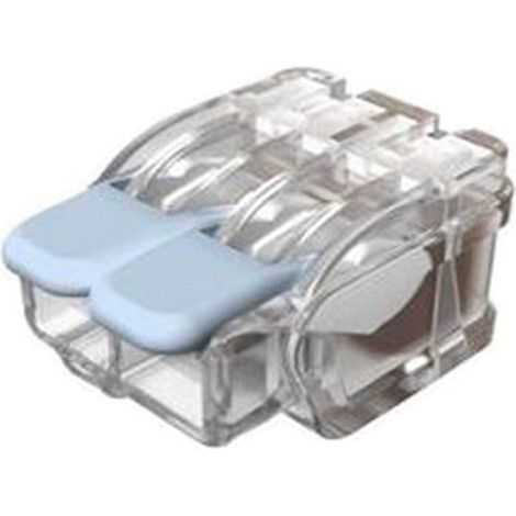 70082 Eur'ohm Borne De Connexion Rapide à Levier 2p Pour Fils Souples Et Rigides 0,2 à 6mm² - Boite De 50 (1/2)