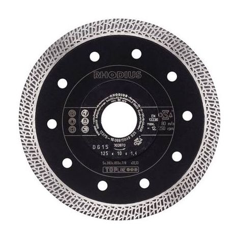 Herramienta para alicatador Rhodius dg15 disco de diamante 125 mm 1,4 mm