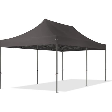 3x6m gazebo pieghevole, PREMIUM acciaio, grigio scuro (1/5)