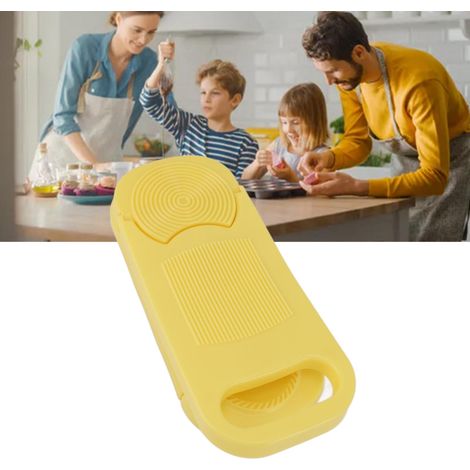 Planche à pâtes multifonctionnelle, idéale pour pétrir les nouilles d'avoine, les raviolis et les purées pour bébés. Lot de deux, planche à pâtes jaune. (1/5)