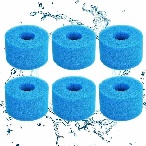 Filtre éponge type S1, cartouche filtrante en mousse, filtre en mousse réutilisable, filtre en mousse lavable pour spas et jacuzzis (6, bleu)-AquaForge (1/5)